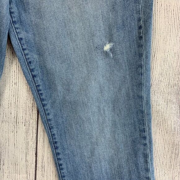 LOFT Outlet Jeans sz 16 Modern Cuffed Crop Light Wash Inseam 27" - Picture 4 of 13